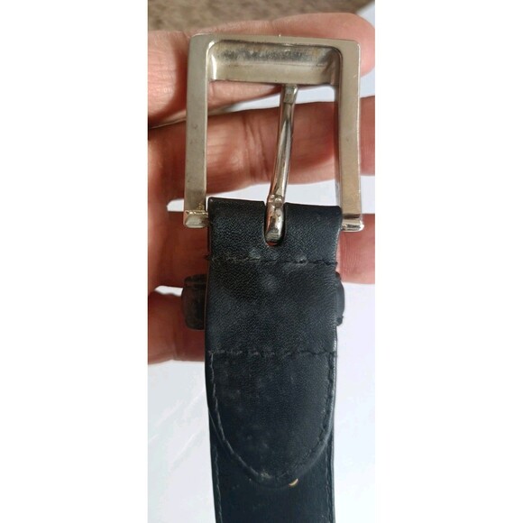 Polo Ralph Lauren Belt Sz 42  Italian Leather Black Dress Work Belt 2113620-001 - Picture 10 of 11